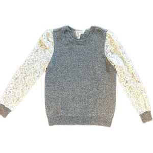 Rebecca Taylor wool and lace sweater. Size S.